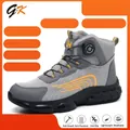 Grauer Sicherheitsschuh mit Drehverschluss, durchstichfeste Mesh-Arbeitsstiefel. - 39 / Drehverschluss-Stil (262) / Grau