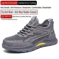 Zapatos de seguridad de punto gris transpirables con suelas resistentes a pinchazos y golpes - 36 / 687 Gris