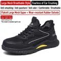 Zapatos de seguridad profesionales ligeros y transpirables con punta de acero negro. - 38 / 687 Negro Anti-aplastamiento y Anti-perforación