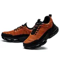 Atmungsaktive orange-schwarze Sicherheitsschuhe mit dicker Gummisohle und Schnürung - 40 / 695 Orange Stil (695橙) / Orange