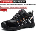 2026 wide fit black safety work shoes with durable EVA outsole and mesh upper - 39 / 807 Color Print Insulated Protective Style (807 Color Print) / Black