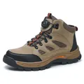 Botas de seguridad de caña alta para hombre con cierre de rueda y puntera acero - 40 / Estilo 601 Cuatro Estaciones / Caqui