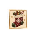 5D acrylic pearl and diamond decorative painting featuring a festive Christmas stocking - Christmas Sock