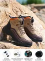 Botas de seguridad caqui de caña alta con punta de acero y cierre giratorio - Talla 39 / Caqui (721 Caña Alta)