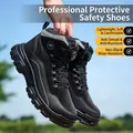 Botas de seguridad altas negras con protección contra impactos y anti-perforación. - Talla 39 / Negro (721 Caña Alta)