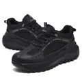 Zapatos de seguridad negros robustos para hombre con puntera de acero y malla de aire - 39 / 730 Malla Grande Anti-Aplastamiento Anti-Perforación / Negro