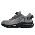 Zapatos de seguridad grises para hombre con sistema de cierre de rosca y suelas antipinchazos - 36 / 996 Gris
