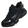 Zapatos de seguridad negros para hombre con cierre de perilla y suela antiperforación - 36 / 996 Negro