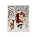DIY Christmas 3D pearl diamond painting set featuring Santa Claus and a reindeer - Santa Claus Elk