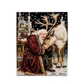 Detailed DIY Christmas 3D pearl diamond painting art kit with Santa and reindeer - Santa & Reindeer