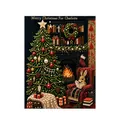 3D Christmas pearl diamond painting kit with festive tree and bunny scene - Christmas Tree and Cottage