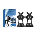 10-teeth anti-slip crampons for winter hiking with durable steel spikes and TPE frame - 1 Pair Pack / Black