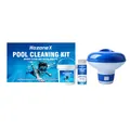Kit de limpieza de piscinas HozoneX con tabletas de cloro y tiras de prueba 3 en 1 - Kit de limpieza estándar / 300g Tabletas Cloro + 50 Tiras Prueba + 1 Dispensador
