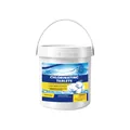 300g pool chlorinating tablets in a white bucket for swimming pool and spa water treatment - 300.00g
