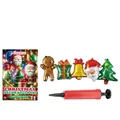 Set festivo de globos de Navidad DOWMOO con Papá Noel, árbol e inflador manual - Juego de Globos Mixtos de Navidad + Bomba