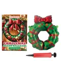Set festivo de globos corona de Navidad con inflador manual y caja de regalo decorada - Globo de Guirnalda de Navidad + Bomba