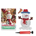 Set de globo de muñeco de nieve navideño con bomba de aire manual decorativa - Globo de Muñeco de Nieve de Pie + Bomba