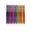 Premium set of 12 multi-colored retractable erasable gel pens for smooth, clean writing - 12 Pieces