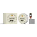 Brunizo 100g Leder- und Möbelreparatursalbenset mit Bürste und Auftragsschwamm. - Set (Inklusive Handtuch und Bürste) / 100.00g