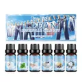 Jue Fish 6-piece cleaning fragrance essential oil set with fresh linen and mint scents - 60ml (10ml*6) / 10ml*6 Bottles Set