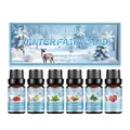 Jue Fish Winter Fairyland fragrance oil set with 6 winter-themed scents for diffusers. - Essential Oil Set 60ml (10ml*6 Bottles)