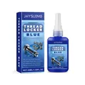 Jaysuing medium strength blue thread locker for metal screws, 50ml bottle with packaging box - Medium Strength Type / Blue