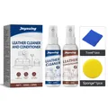 Complete Jaysuing leather cleaner and conditioner kit with towel and sponge applicator - 30ml Cleaner + 30ml Conditioner + 1 Sponge + 1 Towel