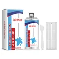 Jakehoe 50ml strong epoxy resin AB glue kit with scraper for ceramic tile and pipe repair - AB Glue Kit: 50ml*1 + Pusher*1 + Scraper*1