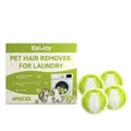 EelJoy reusable pet hair remover balls for laundry, 4-piece set in vibrant green - Four-Piece Set