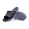 Stylish men's EVA slide sandals with thick non-slip soles for outdoor beach and leisure use - 38 / Black and Gray