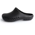 Side view of black EVA non-slip clogs with ventilation holes for medical work - S(34-35) / Black