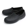 Durable black non-slip work shoes ideal for kitchen, chef, and factory environments - Black / 41-42