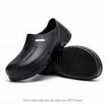 Professional black safety work shoes featuring anti-slip sole and steel toe design - 36 / Style 077A (077A) / Black