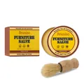 Brunizo furniture salve kit featuring 100g leather conditioner and soft wooden brush - 100G/3.53 OZ