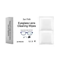 Boîte de 20 lingettes nettoyantes Jue Fish pour verres de lunettes emballées individuellement - 20 Pièces
