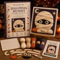 Complete Halloween mummy DIY fabric weaving kit with all materials included - Mummy