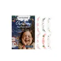 Christmas face tattoo stickers set with festive patterns for holiday party makeup - 6pcs