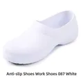 Detailed side view of white professional anti-slip work shoes for chefs and nursing staff - 36 / Style 087 / White