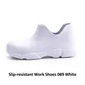 White anti-slip work shoe with comfortable slip-on design for kitchen or hospital - 36 / Anti-slip Work Shoes (089) / White