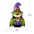 Figura de rana bruja de Halloween con dimensiones, decoración de 30 cm de altura - Rana Mago Estilo B