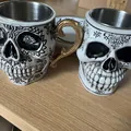 Tazas de calavera de resina creativa con forro de acero inoxidable para Halloween - Estilo A / Solo Taza