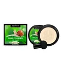 ZEPHOCO Ivory White Snail Collagen CC Cream Foundation with mushroom sponge applicator - 18g Set / Ivory