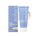 Zephoco Ivory radiant glow light foundation 60g with packaging and texture display - 60.00g / Ivory