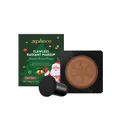 Base de maquillaje Zephoco Avocado Beauty Cushion para piel oscura con diseño navideño. - Paquete de 20g (Puff Incluido) / Piel Profunda