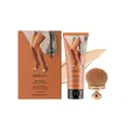 Set di crema trucco per gambe Zephoco con pennello morbido per una pelle perfetta - Set da 100g (Con Pennello) / Colore pelle