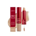 Zephoco 2-in-1 multi-use liquid and balm concealer set in Dark Brown for dark skin tones - Stick 3.8g and Liquid 1.7ml / Dark Brown