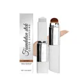 Two-in-one color changing foundation stick for dark skin with integrated blending brush. - 13.00g / Deep Skin