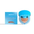 Zephoco base de maquillaje cushion mate para pieles oscuras en estuche azul de 15g - Paquete 15G (Con Borla) / Piel Profunda