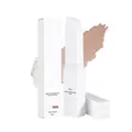 Close-up of foundation stick #5tan showing cream texture smear and white minimalist packaging - 13.00g / Dark Skin Tone (#5tan)