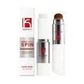 Zephoco dark skin color-changing foundation stick with concealer spin and brush - 13.00g / Deep Skin